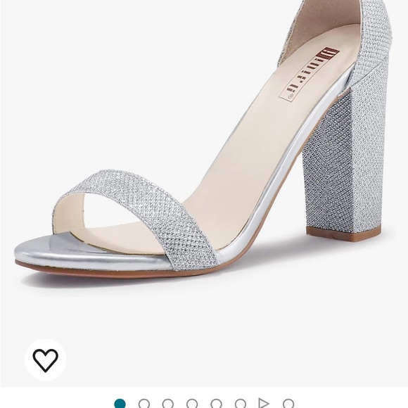 Idifu silver glitter heels . NIB. Never worn. Size 8.5 - Picture 3 of 8